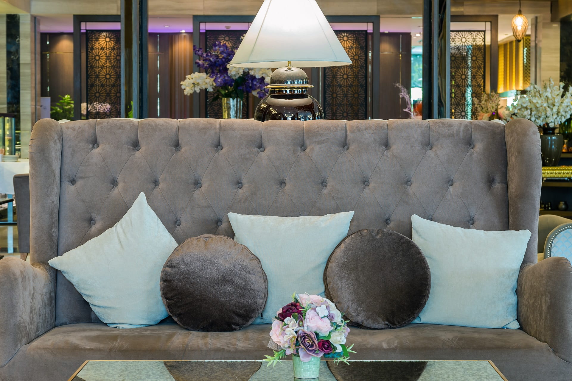 Elegant Grey Couch - 