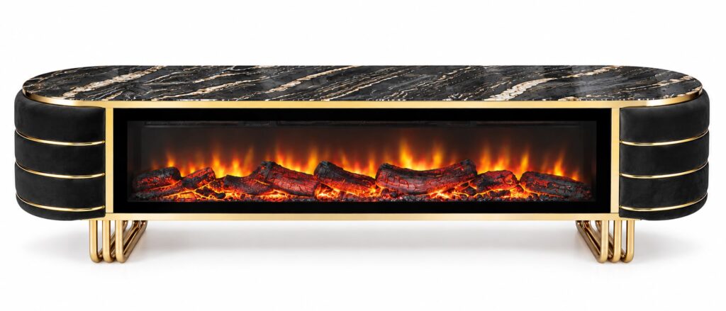 Fire Place TV Table