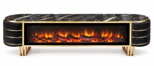 Fire Place TV Table