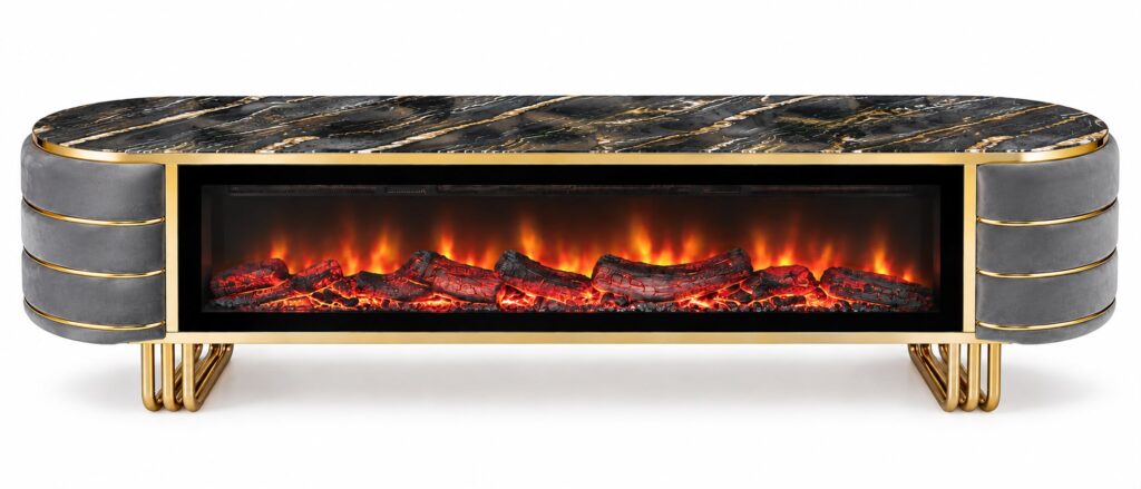 Fire Place TV Table
