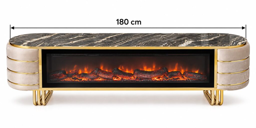 Fire Place TV Table