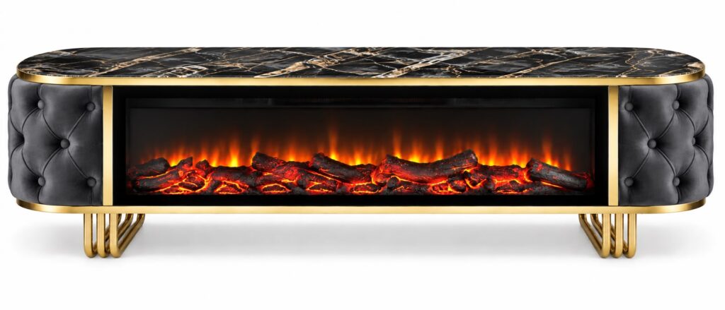 Fire Place TV Table
