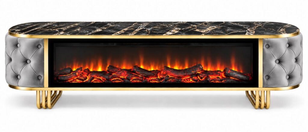 Fire Place TV Table