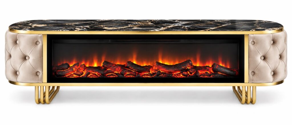 Fire Place TV Table
