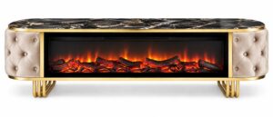 Fire Place TV Table